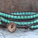 Turquoise Leather Wrap Bracelet