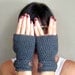 Crochet PATTERN Fingerless Mod Mittens PDF wrist warmers with button strap for her
