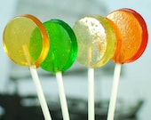 8 Spice Lollipops - Tangerine Clove, Salted Caramel, Vanilla Cardamom & Nutmeg Creme - spice flavors hard candy