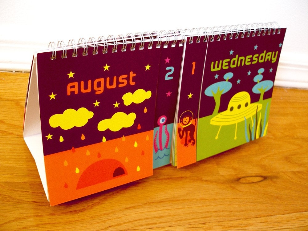 Intergalactic Perpetual Desk Calendar