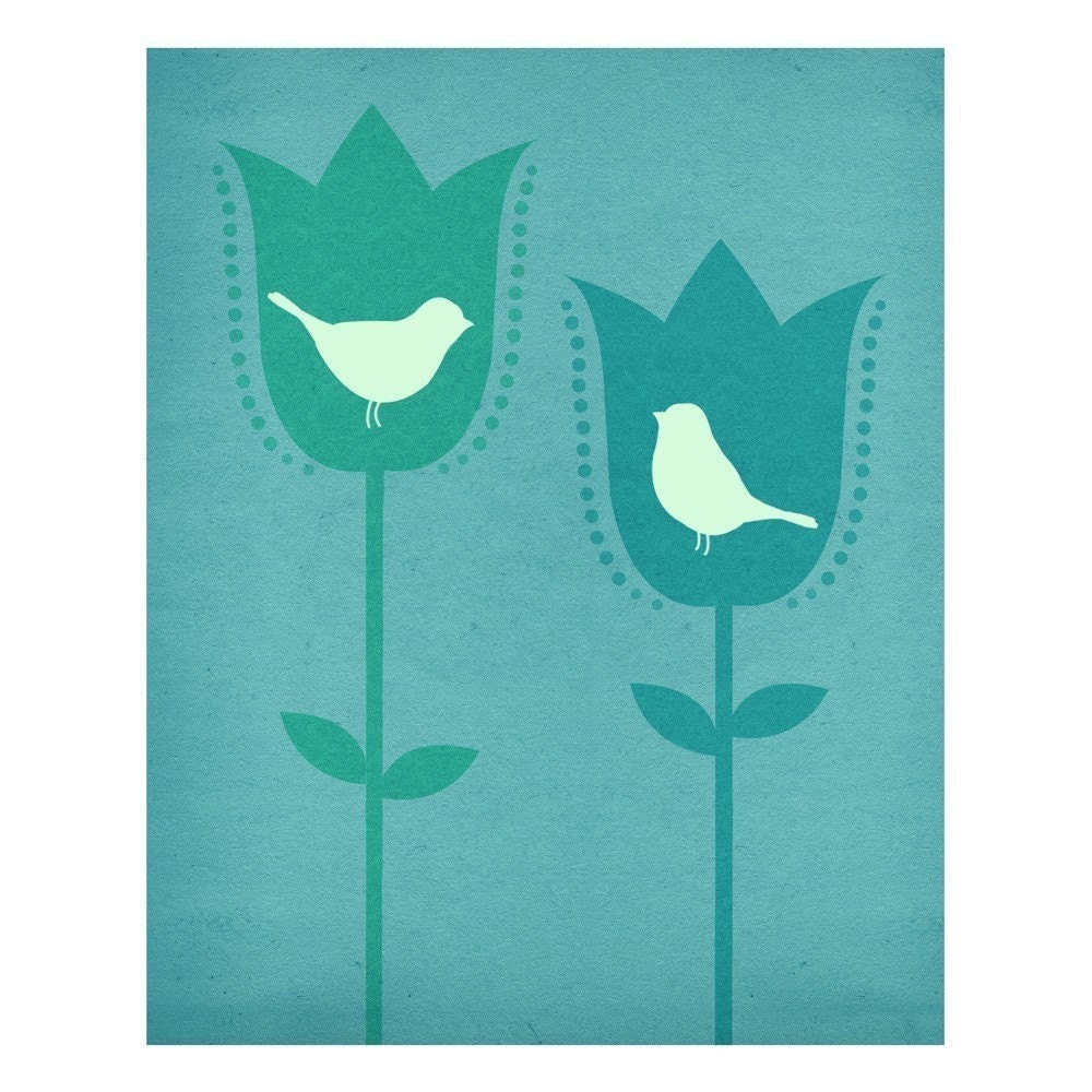 Friends and Flowers - 8 x 10 Print