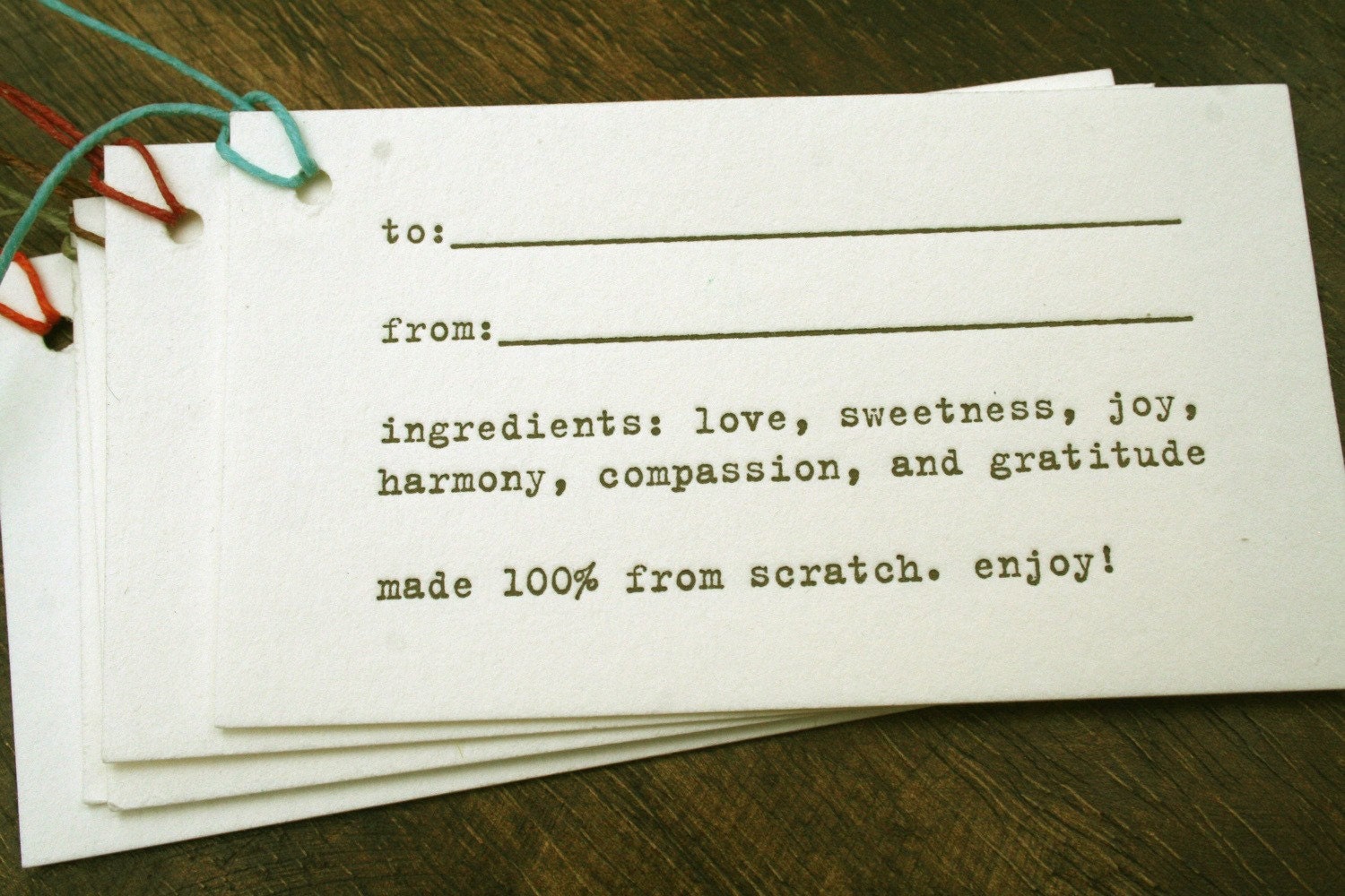 letterpressed baking tags (by Tiny Pine Press)
