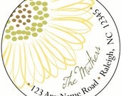 Sunflower - Personalized Stickers, Labels, Seals, Address Labels (Set of 24)