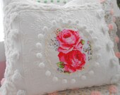 PP VINTAGE CHENILLE, MATELASSE, CAMEO ROSE KATH KIDSTON PILLOW