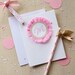 Candy Monogrammed Note Card Sets and Invitations