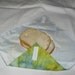 Eco-friendly reusable handmade blue/yellow tie dye snack bag and sandwich wrap set--FREE SHIPPING