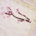 Cherry blossoms knit baby blanket