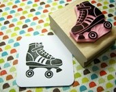Roller Skate - Hand Carved Rubber Stamp