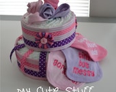 Cute Diaper Cake - Baby Shower - Nursery Gift
