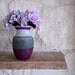 Vase / Purple and Gray Vase / Purple Home Decor / made to order / home and garden