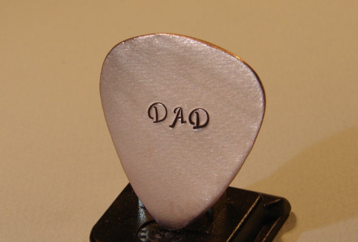 Guitar Pick Handmade for Dad or Fathers Day in Copper
