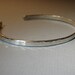 Sterling silver cuff Bracelet forged from heavy gauge round  wire