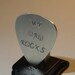 Guitar Pick My Dad Rocks Handmade from Sterling Silver for Fathers Day