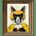 Lucha Libre Cat Luchador 'El Gato Diablo' wrestling mask illustration beautifully upcycled dictionary page book art print