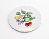 Broken China Mosaic Tiles - Focal Tile - Fruit - Round