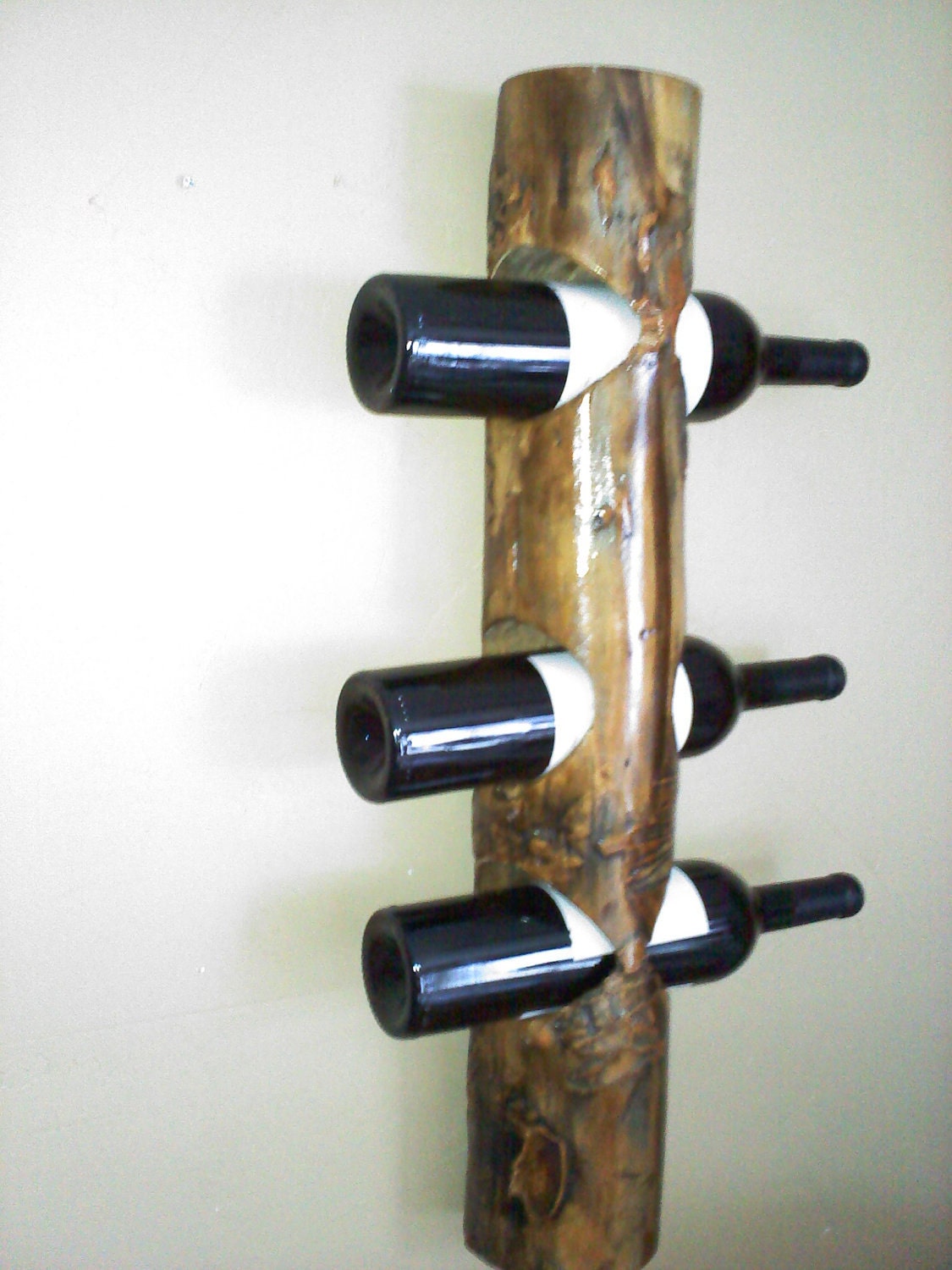 Secure Wall Hanging Wooden  Wine Rack