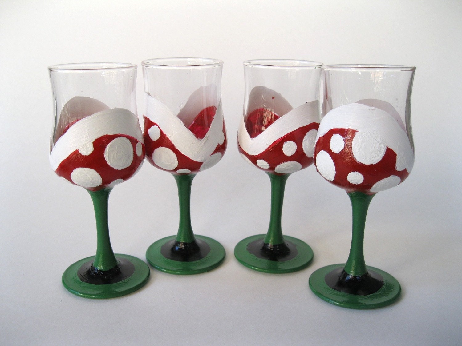 Piranha Plant Short Champagne Glasses-Set of 4