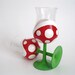 Piranha Plant Wine Glasses - Hand Painted Mario Inspired Set of 2 Glasses