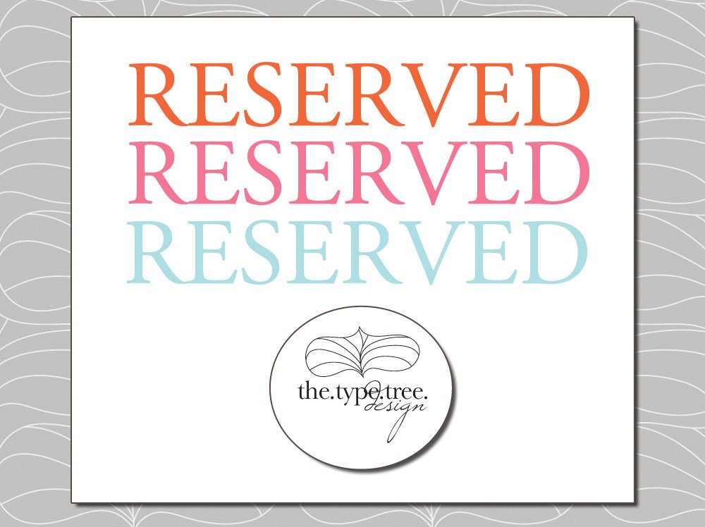 Reserved Listing for Nicole