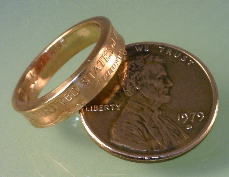 COIN RING - ( Lincoln Penny) - ( Pinky or Toe Ring) - - - - - - - - - - -  Choose The ( Ring Size) You Want