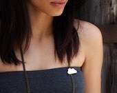 silver CLOUD pin-necklace