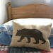 Burlap bear pillow cushion Christmas winter or boys room - Etsy Front Page item