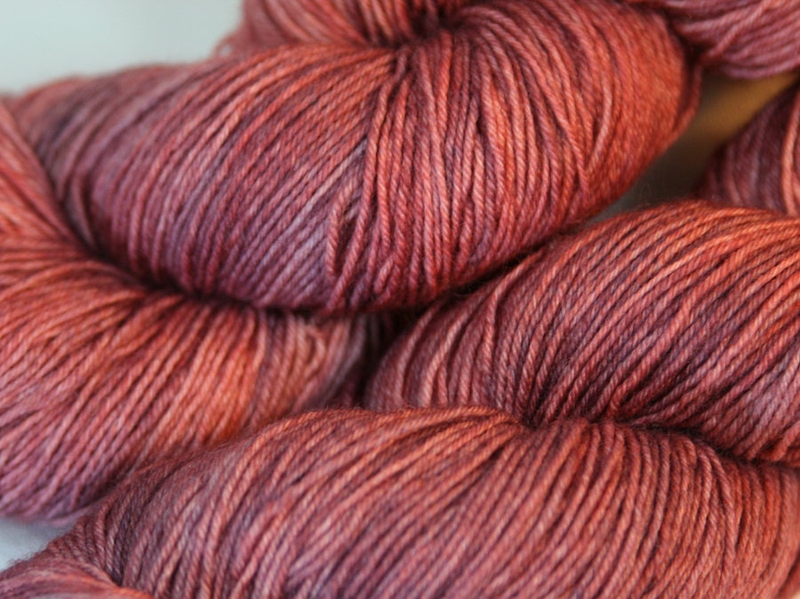 Florilegium - hand dyed Excalibur BFL nylon Sock yarn - 100g