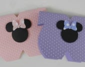 Minnie Mouse Inspired Baby Shower Party Favor -Onesie Design - Set of 10