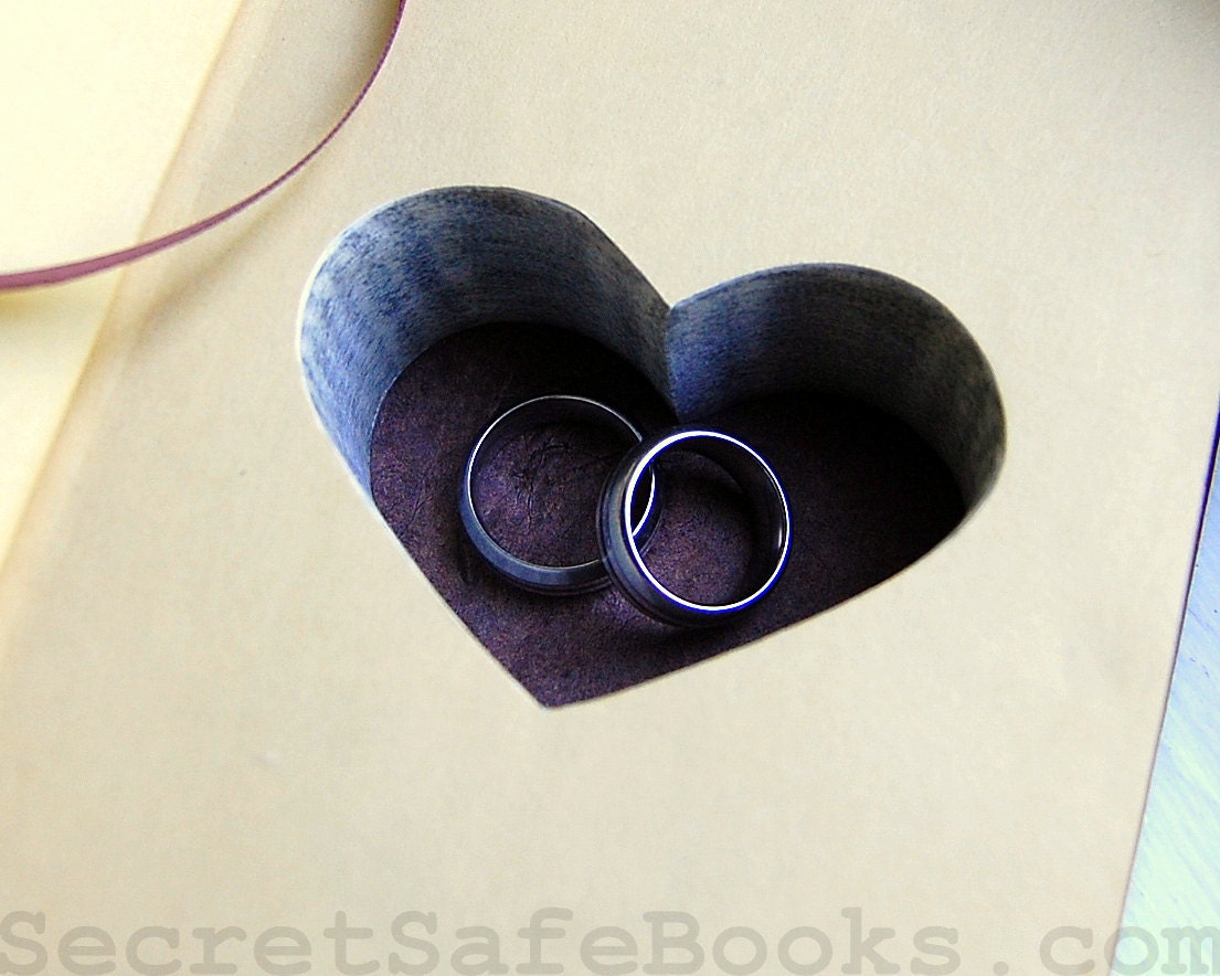 Hollow Book Safe with Heart (ROMANCE TREASURY)