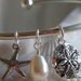 Sterling Silver Plated Beach Cuff Bracelet with Swarovsk Pearl and Sterling Charm