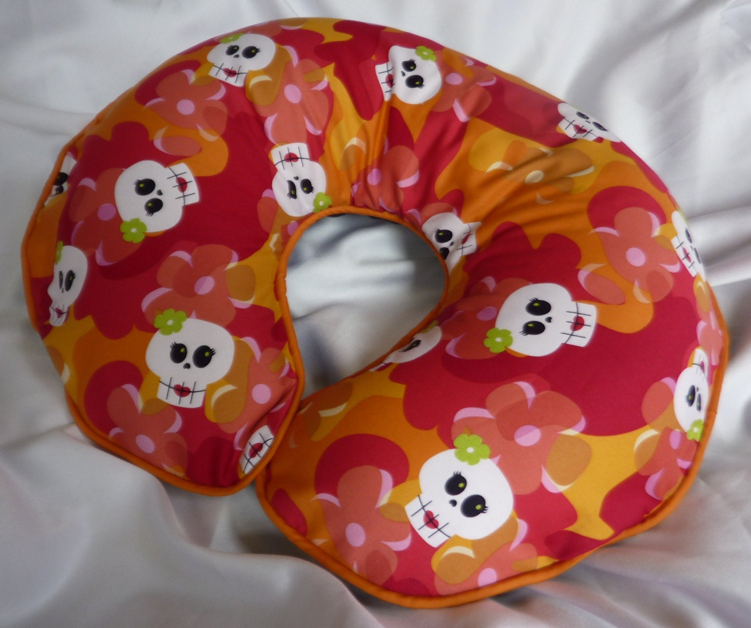 Tropical Girly Skulls Boppy Pillow Cover