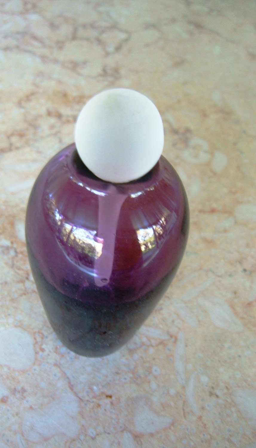 Purple Art Glass Perfume Bottle
