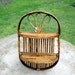 Mid Century Oval Bamboo Shelf // Small Hanging - Folding Shelves