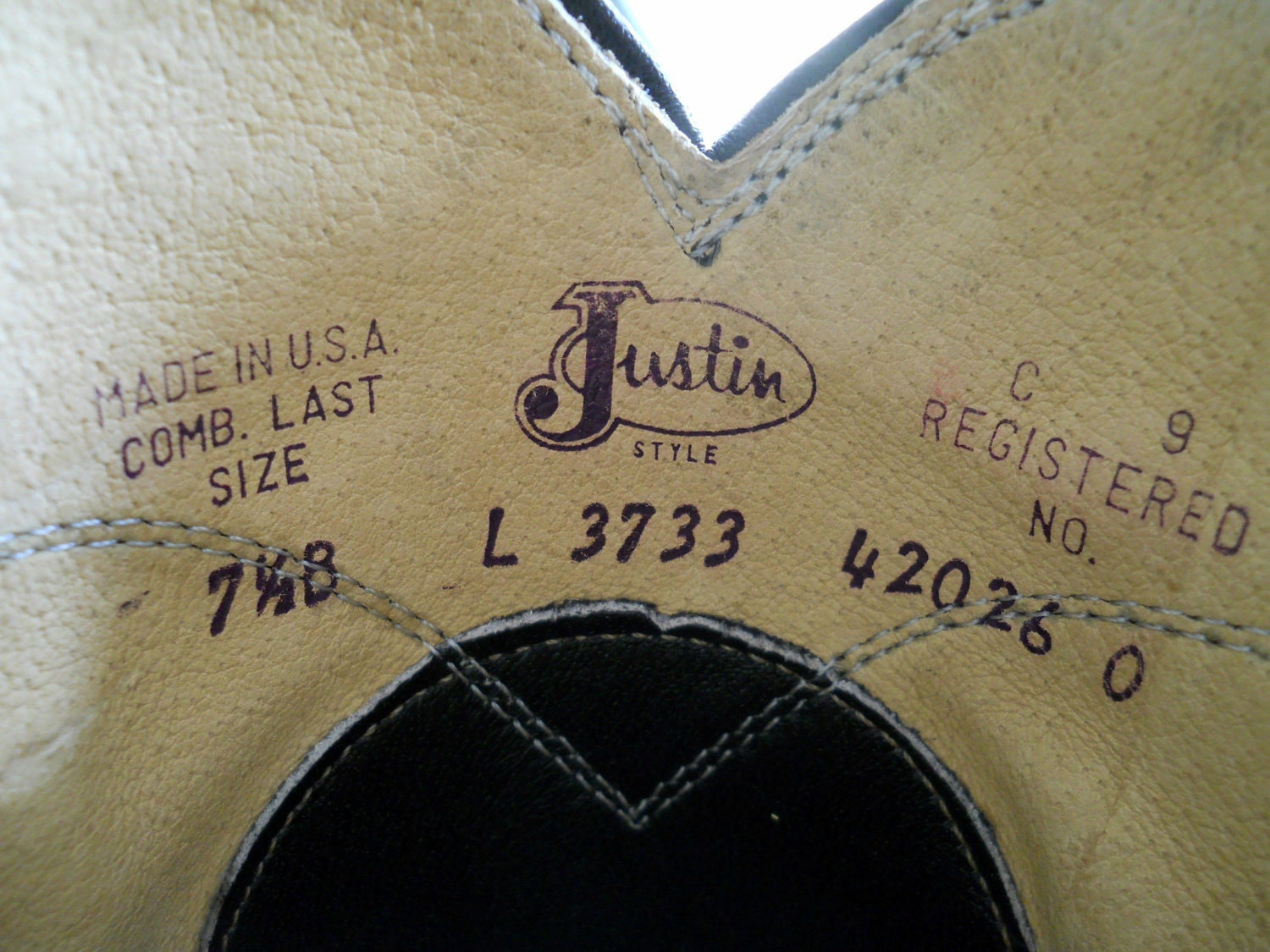 Justin Cowgirl Roper Boots // Black Lizard (7 1/2 B)