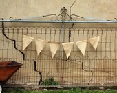 Tea Dyed Fabric Banner Wedding Decoration
