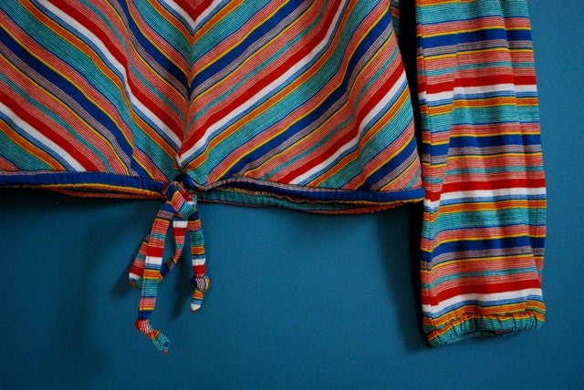 Vintage Chevron Cowl Neck Shirt- Girl's Size 14/16 or Women's XXS