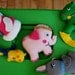 Vintage Set of 5 Plush Felt Animals