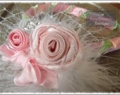 Rolled Rose Flower Pattern PLUS Wrapped Headband Tutorial INSTANT Downloads