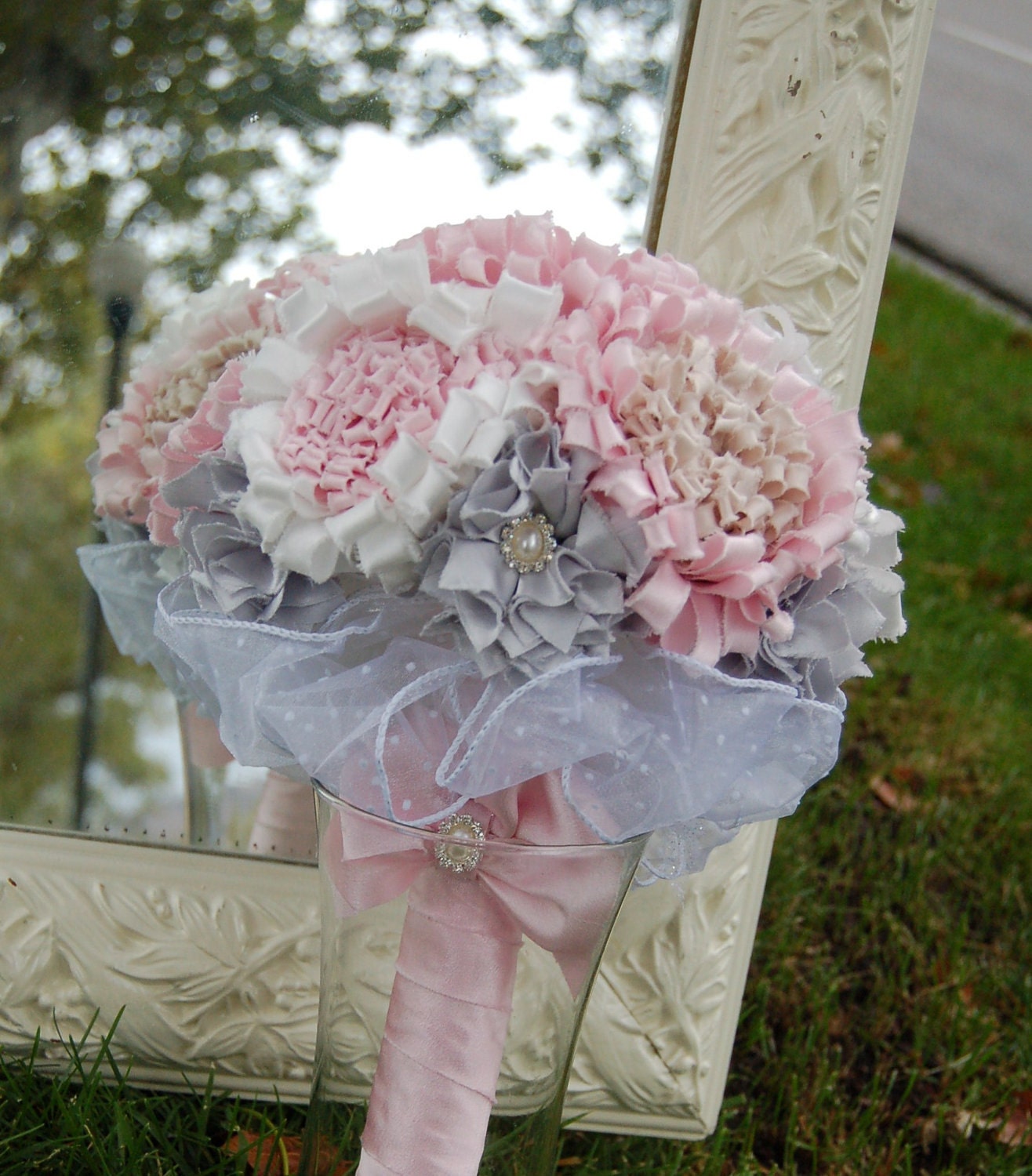 Fabric Flower Bouquet Tutorial "Glorious" by Fancy Schmancy