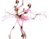 ballerina in pink tutu or sugar plum fairy