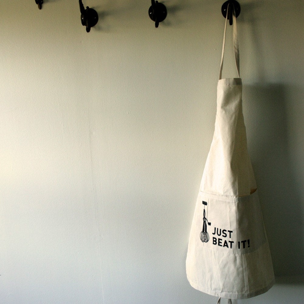 Just Beat It - Screen Printed Canvas Apron