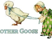 Art Deco Style Mother Goose Nursery Rhyme Decal 1920's