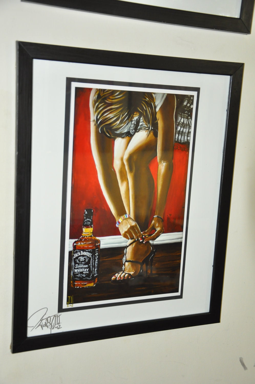 JEREMY WORST Straight Jack Daniels Original Artwork Signed Framed Print