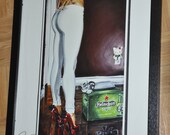 JEREMY WORST Dubstep Kitty Original Artwork Signed Print Las Vegas Decor