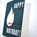 Match-less Happy Birthday Letterpress Card in Blue