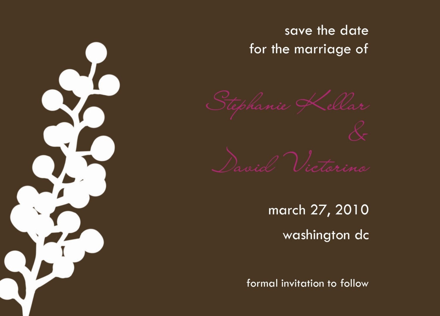 Cherry Blossom Bridal Shower Invitation or Save the Date