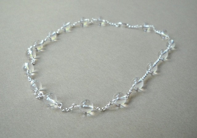 Rock Crystal Bubble Necklace in Sterling Silver