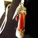 Final Fantasy Phoenix Down Necklace, Real Pewter Wing Accent and Gemstone Materia, Choose from 6 semi-precious stones