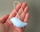 Baby Blue Bird Felt Christmas Ornament Eco-Friendly Recycled