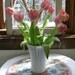 vintage MILK GLASS vase, white, large, modern meets shabby